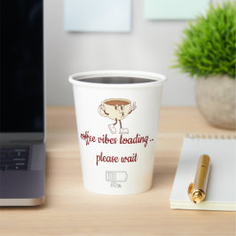 Coffee Vibes Loading – シンプルコーヒーマグ 紙コップ