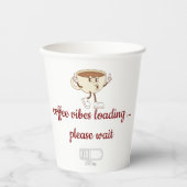 Coffee Vibes Loading – シンプルコーヒーマグ 紙コップ (正面)