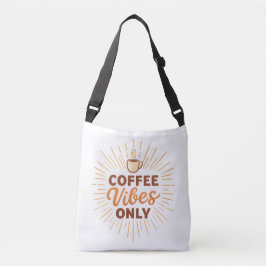 Coffee Vibes Only – ボヘミアン コーヒーデザイン クロスボディバッグ
