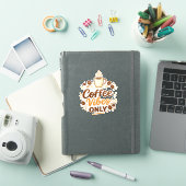 Coffee Vibes Only – ボヘミアン コーヒーデザイン シール (iPadカバー)