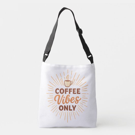 Coffee Vibes Only – Boho Coffee Design クロスボディバッグ (裏面)