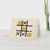 Coffee Wins Tic Tac Toe Greeting Card カード (正面)