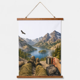 Coffee With a View 吊り下げ型タペストリー