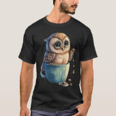 Coffee with cute owl owl coffee mug tシャツ (正面)