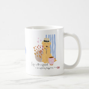 Coffee with Friend引用文かわいいラブラドール帽子 コーヒーマグカップ