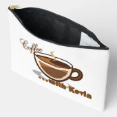 Coffee with Kevin Print Cut Sew Bag アクセサリーポーチ (見開き)