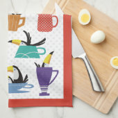 Coffee with Toucans キッチンタオル (四つ折り)