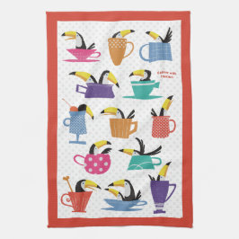 Coffee with Toucans キッチンタオル