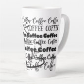 Coffee Word Art Design カフェラテマグ (右アングル)