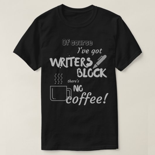 Coffee Writersブロックなし Tシャツ (デザイン正面)