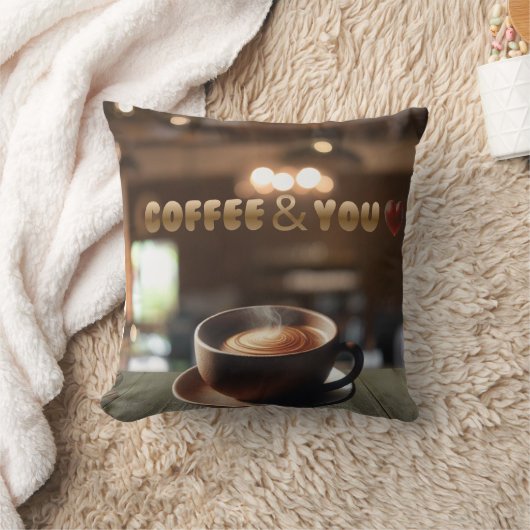 Coffee & You – Cozy Aesthetic Coffee Lover Throw P クッション (ブランケット)