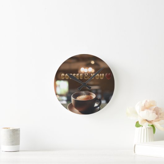 Coffee & You Wall Clock ラウンド壁時計 (ホーム)
