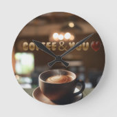 Coffee & You Wall Clock ラウンド壁時計 (正面)