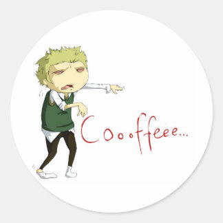 Coffee Zombie ラウンドシール