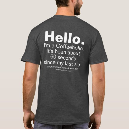 Coffeeholic Tシャツ (裏面)