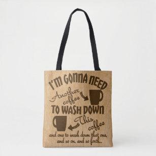Coffeeholicsの匿名のコーヒー常習のタイポグラフィ トートバッグ