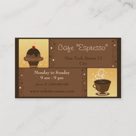 CoffeeShopの名刺 名刺 (正面)