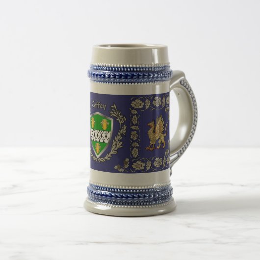 Coffey/O'Coffey Irish Shield Griffin Stein ビールジョッキ (正面右)