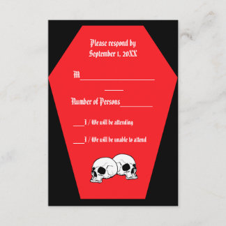 Coffin Ebony III (Ruby) RSVPカード- LND 出欠カード