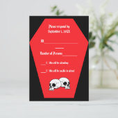 Coffin Ebony III (Ruby) RSVPカード- LND 出欠カード (スタンド正面)