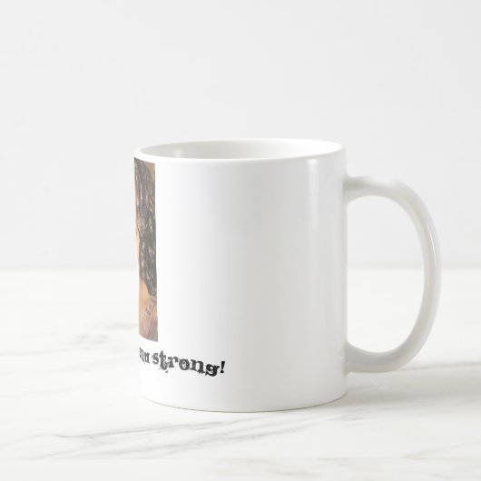 coffy、熱く、黒く、および強い! コーヒーマグカップ (右)