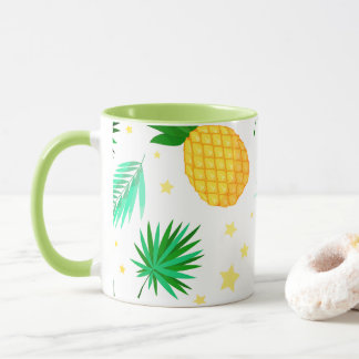 Coffy Mug WIthトロピックパターン マグカップ
