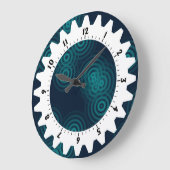 Cogged 01 - 電気の雨 ラージ壁時計 (傾斜)