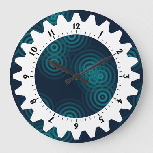 Cogged 01 - 電気の雨 ラージ壁時計 (正面)