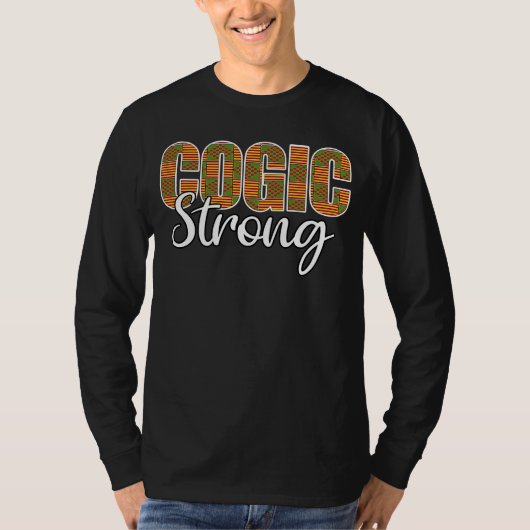 COGIC強いケンテパターン Tシャツ (正面)
