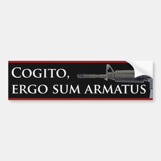 Cogitoのそれゆえに合計Armatus バンパーステッカー (正面)