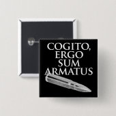 Cogitoのそれゆえに合計Armatus 缶バッジ (正面&裏面)