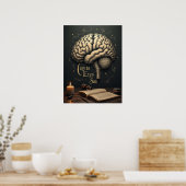 Cogito Ergo Sum – ゴシック様式の暗黒学哲学 ポスター (キッチン)