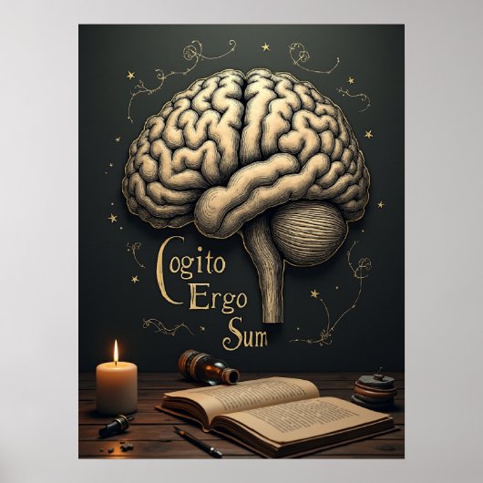 Cogito Ergo Sum – ゴシック様式の暗黒学哲学 ポスター (正面)