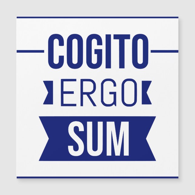 Cogito ergo sum – ラテン語フレーズ (正面)