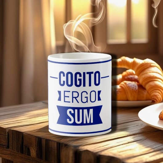 Cogito ergo sum – ラテン語フレーズ コーヒーマグカップ