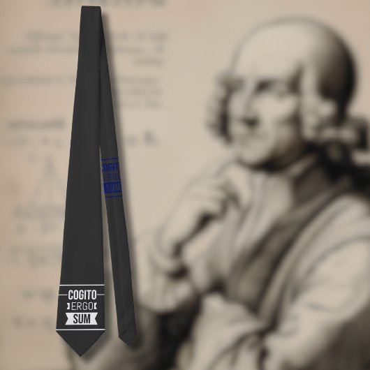 Cogito ergo sum – ラテン語フレーズ – 黒 ネクタイ