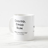 Cogito Ergo Sum and the inevitable corollary コーヒーマグカップ (正面左)