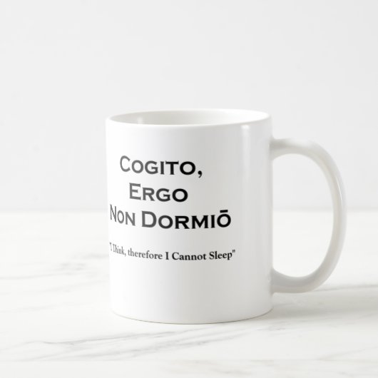 Cogito Ergo Sum and the inevitable corollary コーヒーマグカップ (右)