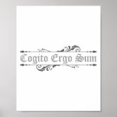 Cogito Ergo Sum Iしたがっ考えて、私は哲学である ポスター (正面)