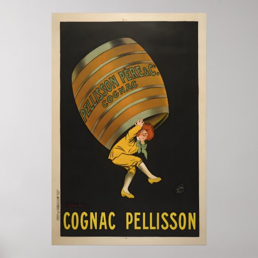Cognac Pellisson Vintage Poster - Cappiello Poster ポスター (正面)