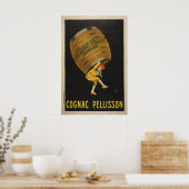 Cognac Pellisson Vintage Poster - Cappiello Poster ポスター (キッチン)