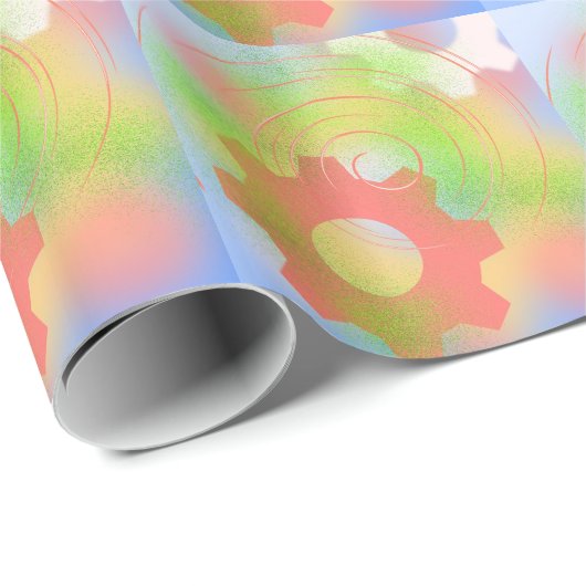 Cogs抽象芸術の回転 ラッピングペーパー (ロールコーナー)