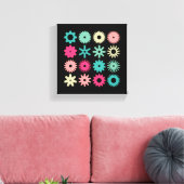 Cogs – カラー01 – 黒 キャンバスプリント (インサイチュ (リビング))