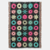 Cogs – カラー01 – 黒 スローブランケット (正面縦)