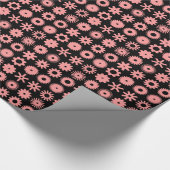 Cogs – ソフトピンク(黒) ラッピングペーパー (角)