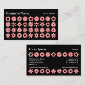 Cogs – ソフトピンク(黒) 名刺 (正面/裏面)