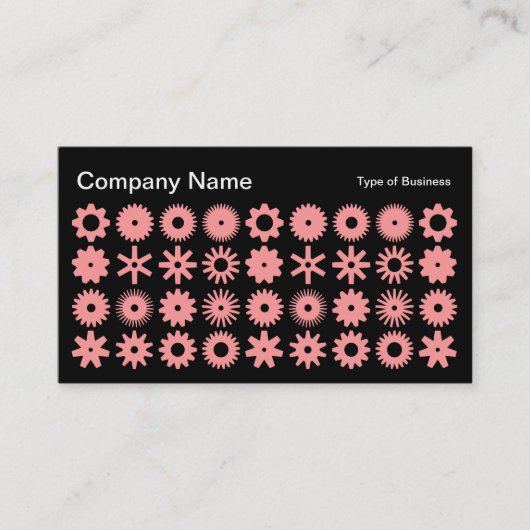 Cogs – ソフトピンク(黒) 名刺 (正面)