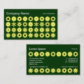 Cogs – ダークフォレストグリーンのレモン 名刺 (正面/裏面)