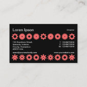 Cogs – トロピカルピンクオンブラック 名刺 (裏面)