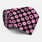 Cogs – ブラックのピンク ネクタイ (ロール)